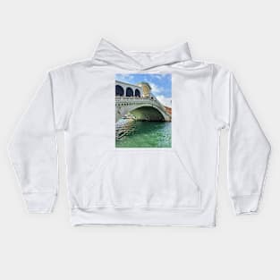 Venice Rialto Bridge view Kids Hoodie